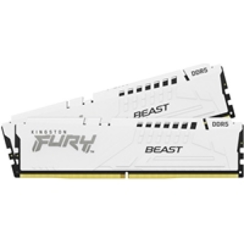 Kingston FURY Beast KF556C36BWEK2-32 32GB (2x 16GB) DIMM System Memory, 5600MHz, DDR5, CL36, White, Intel XMP, AMD EXPO Kingston FURY Beast KF556C36BWEK2-32 32GB (2x 16GB) DIMM System Memory, 5600MHz, DDR5, CL36, White, Intel XMP, AMD EXPO