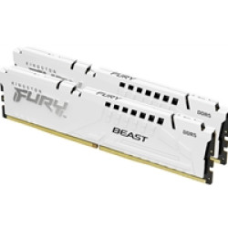 Kingston FURY Beast KF564C32BWEK2-64 64GB (2x 32GB) DIMM System Memory, 6400MHz, DDR5, CL32, White, Intel XMP, AMD EXPO Kingston FURY Beast KF564C32BWEK2-64 64GB (2x 32GB) DIMM System Memory, 6400MHz, DDR5, CL32, White, Intel XMP, AMD EXPO