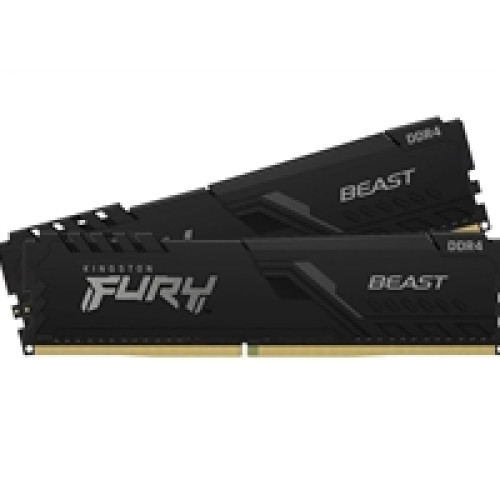 Kingston FURY Beast KF432C16BBK2/32 32GB (2x 16GB) DIMM System Memory, 3200MHz, DDR4, CL16, Black, Intel XMP Kingston FURY Beast KF432C16BBK2/32 32GB (2x 16GB) DIMM System Memory, 3200MHz, DDR4, CL16, Black, Intel XMP
