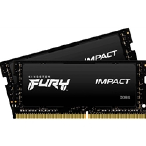 Kingston FURY Impact KF432S20IBK2/16 16GB (2x 8GB) SODIMM System Memory, 3200MHz, DDR4, CL20, Intel XMP Kingston FURY Impact KF432S20IBK2/16 16GB (2x 8GB) SODIMM System Memory, 3200MHz, DDR4, CL20, Intel XMP