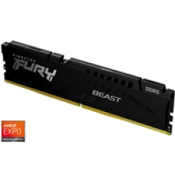 Kingston FURY Beast KF556C36BBE-16 16GB (1x 16GB) DIMM System Memory, 5600MHz, DDR5, CL36, Black, Intel XMP, AMD EXPO Kingston FURY Beast KF556C36BBE-16 16GB (1x 16GB) DIMM System Memory, 5600MHz, DDR5, CL36, Black, Intel XMP, AMD EXPO