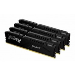 Kingston FURY Beast KF556C40BBK4-128 128GB (4x 32GB) DIMM System Memory, 5600MHz, DDR5, CL40, Black, Intel XMP Kingston FURY Beast KF556C40BBK4-128 128GB (4x 32GB) DIMM System Memory, 5600MHz, DDR5, CL40, Black, Intel XMP