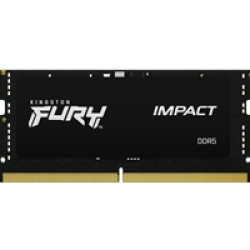 Kingston FURY Impact KF556S40IB-16 16GB (1x 16GB) SODIMM System Memory, 5600MHz, DDR5, CL40, Intel XMP Kingston FURY Impact KF556S40IB-16 16GB (1x 16GB) SODIMM System Memory, 5600MHz, DDR5, CL40, Intel XMP