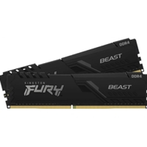 Kingston FURY Beast KF436C18BBK2/64 64GB (2x 32GB) DIMM System Memory, 3600MHz, DDR4, CL18, Black, Intel XMP Kingston FURY Beast KF436C18BBK2/64 64GB (2x 32GB) DIMM System Memory, 3600MHz, DDR4, CL18, Black, Intel XMP