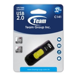 Team C141 32GB USB 2.0 Yellow USB Flash Drive Team C141 32GB USB 2.0 Yellow USB Flash Drive