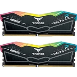 Team T-Force Delta RGB FF3D532G7600HC36DDC01 32GB DDR5 7600MHz System Memory, 2 x 16GB, Black, 36-46-46-84 1.40V Team T-Force Delta RGB FF3D532G7600HC36DDC01 32GB DDR5 7600MHz System Memory, 2 x 16GB, Black, 36-46-46-84 1.40V