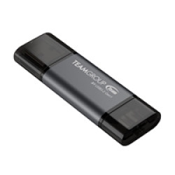 Team TX13128GC01 2 in 1 Dual OTG 128GB Flash Drive, X1 USB 3.2 Gen1, Type C & A, Plug and Play Team TX13128GC01 2 in 1 Dual OTG 128GB Flash Drive, X1 USB 3.2 Gen1, Type C & A, Plug and Play