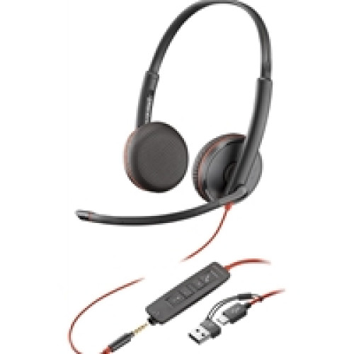 Plantronics Blackwire 3225 Stereo USB-C Headset with 3.5mm Jack & USB-C/A Adapter (Bulk Pack- Non-Retail) Plantronics Blackwire 3225 Stereo USB-C Headset with 3.5mm Jack & USB-C/A Adapter (Bulk Pack- Non-Retail)