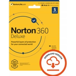 Norton 360 Deluxe, Antivirus Software for 5 Devices, 1-year Subscription, Includes Secure VPN, Password Manager and 50GB of Cloud Storage, PC/Mac/iOS/Android, Activation Code by email - ESD Norton 360 Deluxe, Antivirus Software for 5 Devices, 1-year Subscription, Includes Secure VPN, Password Manager and 50GB of Cloud Storage, PC/Mac/iOS/Android, Activation Code by email - ESD