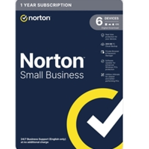 Norton Small Business, Antivirus Software, 6 Devices, 1-year Subscription, Includes 250GB of Cloud Storage, Dark Web Monitoring, Private Browser, 24/7 Business Support, Activation Code by email - ESD Norton Small Business, Antivirus Software, 6 Devices, 1-year Subscription, Includes 250GB of Cloud Storage, Dark Web Monitoring, Private Browser, 24/7 Business Support, Activation Code by email - ESD