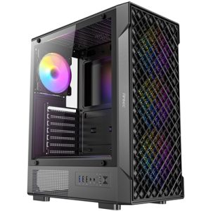 antec-vx320-argb-mid-tower-gaming-pc-case-pre-installed-4-x-120mm-argb-fans-tempered-glass-side-panel-high-airflow-mesh-front-atx-micro-atx-itx