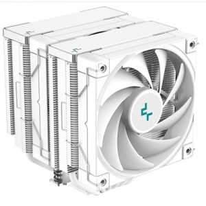 deepcool-ak620-wh-fan-cpu-cooler-universal-socket-dual-powerful-120mm-fdb-pwm-white-fans-1850rpm-6-heat-pipes-260w-heat-dissipation-power-unique-matrix-fin-design-white-edition