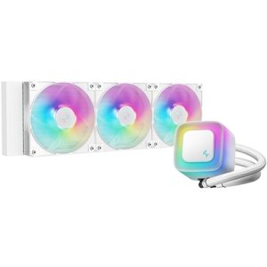 deepcool-le360-v2-white-360mm-liquid-cpu-cooler-triple-120mm-argb-fans-anti-leak-tech-quiet-high-performance-pump-compatible-with-intel-amd-sockets