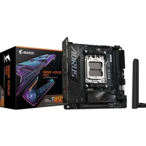 gigabyte-b850i-aorus-pro-amd-am5-socket-motherboard-mini-itx-2x-ddr5-slots-2x-m-2-sockets-fitted-i-o-shield-2-5gbe-lan-wi-fi-7-1x-hdmi-port