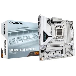 gigabyte-b850m-eagle-wifi6e-ice-amd-am5-socket-motherboard-micro-atx-4x-ddr5-slots-3x-m-2-sockets-wi-fi-6e-2x-displayport-1x-hdmi-port